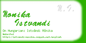 monika istvandi business card